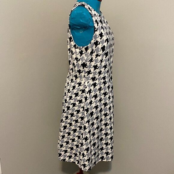 Donna Morgan Vintage Style Hounds Tooth Fitted Dress Size 12 - Picture 6 of 8